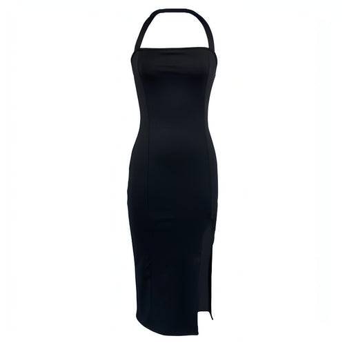Women's Backless Halter Dress