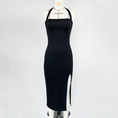 Women's Backless Halter Dress